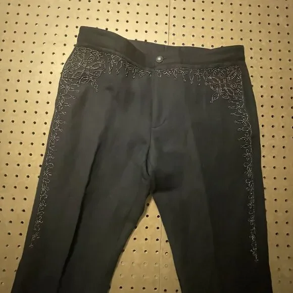 Pantalon Homme John Varvatos Jimi Hendrix - Taille 48 (32x31) Noir Fin Lin/coton - Slim Fit - Occasion Parfait état